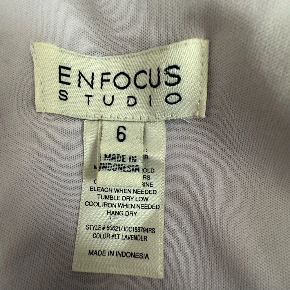 Enfocus Studio Women's 6 Purple/Lavender Sleeveless Sheath Midi Dress Mock Neck - Picture 11 of 13
